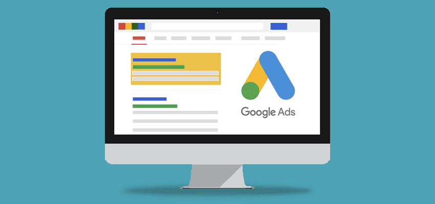 A imagem mostra uma representação do Google Ads.